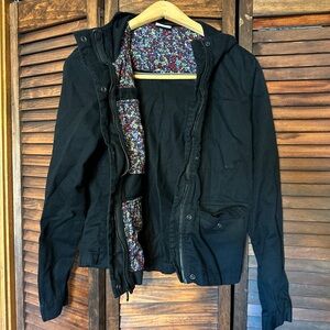 Women's Black Hooded Jacket